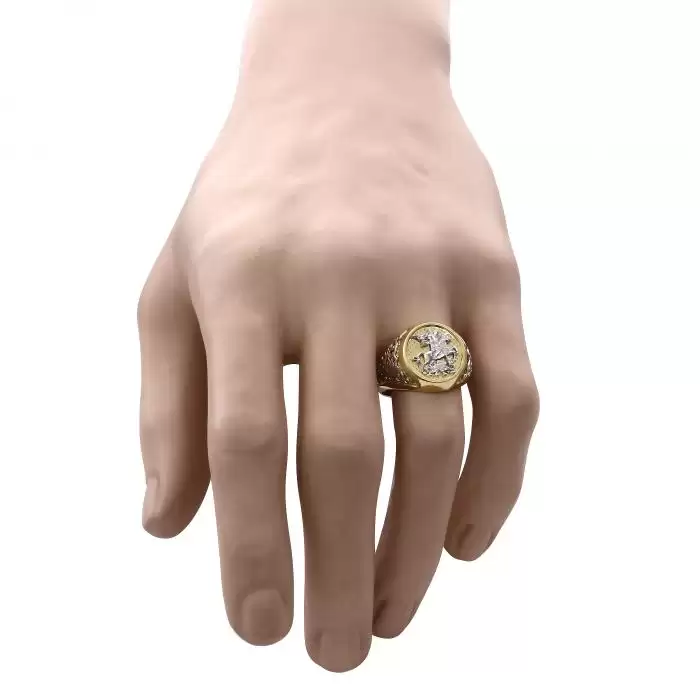 SKU-52034 / Δαχτυλίδι Χειροποίητο Χρυσός & Λευκόχρυσος Κ18