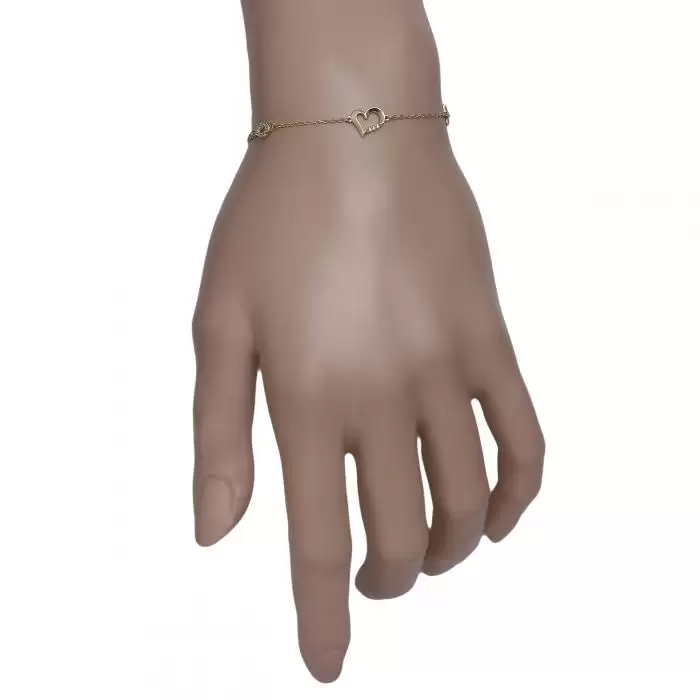 Βραχιόλι Καρδιά Ασήμι 925° με Ζιργκόν SKU-52061