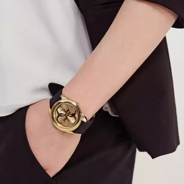 GUESS Black Leather Strap