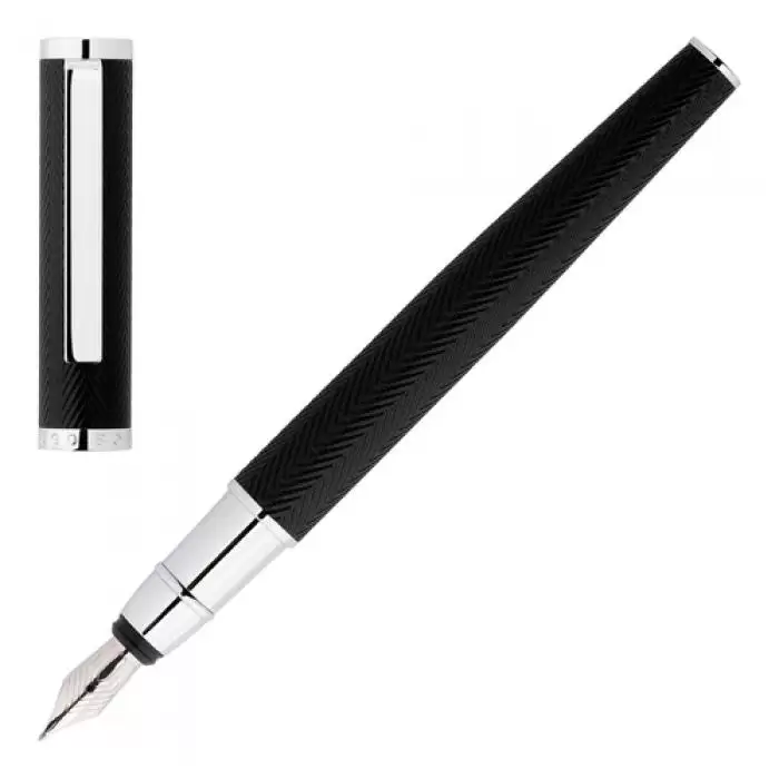 SKU-52827 / HUGO BOSS Fountain pen Formation Herringbone Chrome