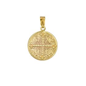 Φυλαχτό Κωνσταντινάτο Διπλής Όψεως Χρυσός Κ9 SKU-52436