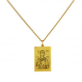 Μενταγιόν Φυλαχτό Αγία Ειρήνη Χρυσός Κ14 SKU-52691