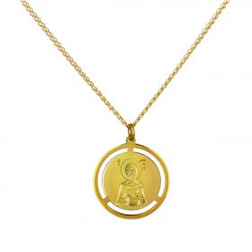 Μενταγιόν Φυλαχτό Άγιος Αντώνιος Χρυσός Κ14 SKU-52695