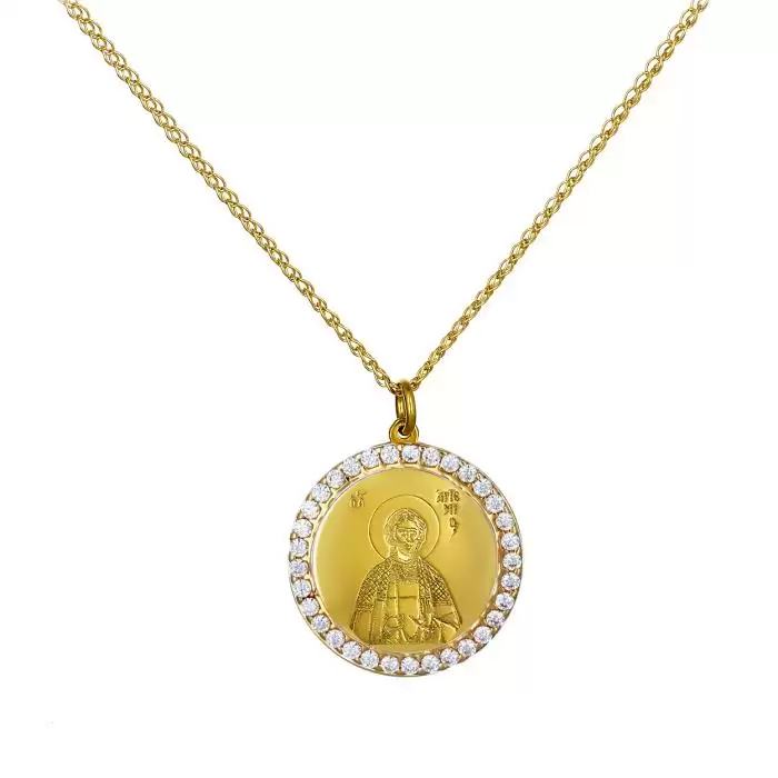 Μενταγιόν Φυλαχτό Άγιος Αρτέμιος Χρυσός Κ14 SKU-52696