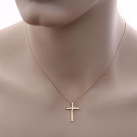 Μοντέρνος Λουστρέ Σταυρός Ανδρικός Χειροποίητος Χρυσός Κ14 SKU-52360