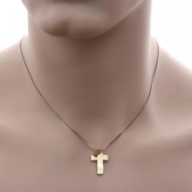 Σταυρός Βάπτισης Χρυσός Κ14 με Λουστρέ Φινίρισμα SKU-52661