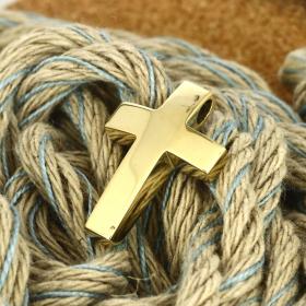 Σταυρός Βάπτισης με Φινίρισμα Χρυσός Κ14 SKU-52662