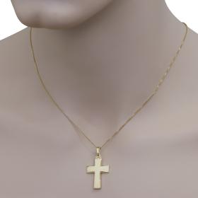 Σταυρός Κλασικός Ανδρικός Χρυσός Κ14 με Λουστρέ Φινίρισμα SKU-52664