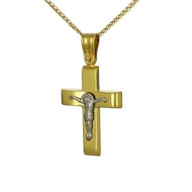 Σταυρός Λευκόχρυσος & Χρυσός Κ9 SKU-52804