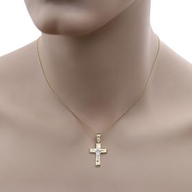 Σταυρός Λευκόχρυσος & Χρυσός Κ9 SKU-52804