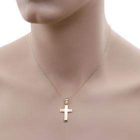 Σταυρός Ανδρικός Χρυσός Κ9 με Λουστρέ Φινίρισμα SKU-52806