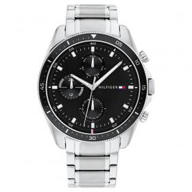 Ρολόι Ανδρικό TOMMY HILFIGER Parker με Ασημί Μπρασελέ από Ανοξείδωτο Ατσάλι | 1791835 SKU-52633