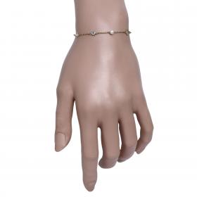 Βραχιόλι Ματάκι, Σταυρουδάκι & Καρδιά Χρυσός Κ9 SKU-53016