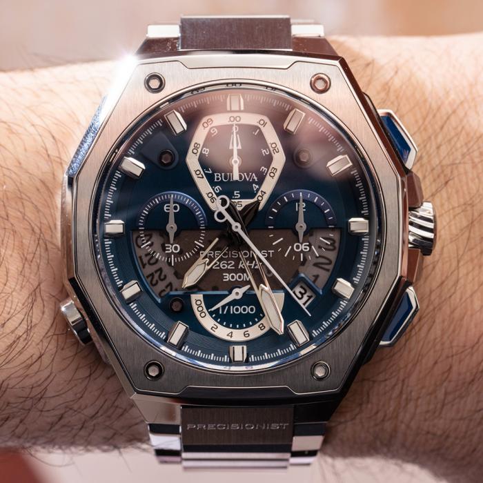 BULOVA Precisionist Chronograph Silver Stainless Steel Bracelet Special Edition