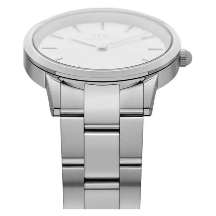 Ρολόι DANIEL WELLINGTON Iconic Link με Ασημί Μπρασελέ από Ανοξείδωτο Ατσάλι | DW00100205 SKU-53983