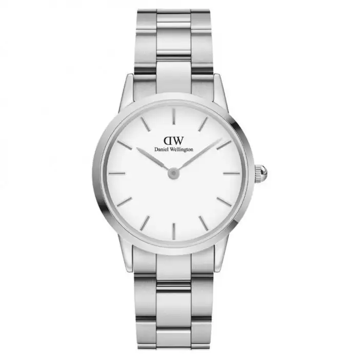 Ρολόι DANIEL WELLINGTON Iconic Link με Ασημί Μπρασελέ από Ανοξείδωτο Ατσάλι | DW00100205 SKU-53983