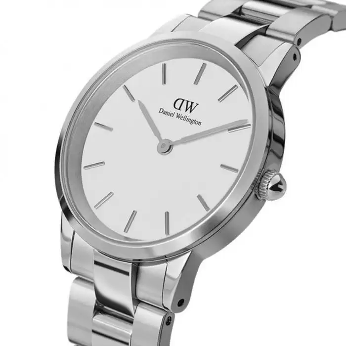 Ρολόι DANIEL WELLINGTON Iconic Link με Ασημί Μπρασελέ από Ανοξείδωτο Ατσάλι | DW00100205 SKU-53983