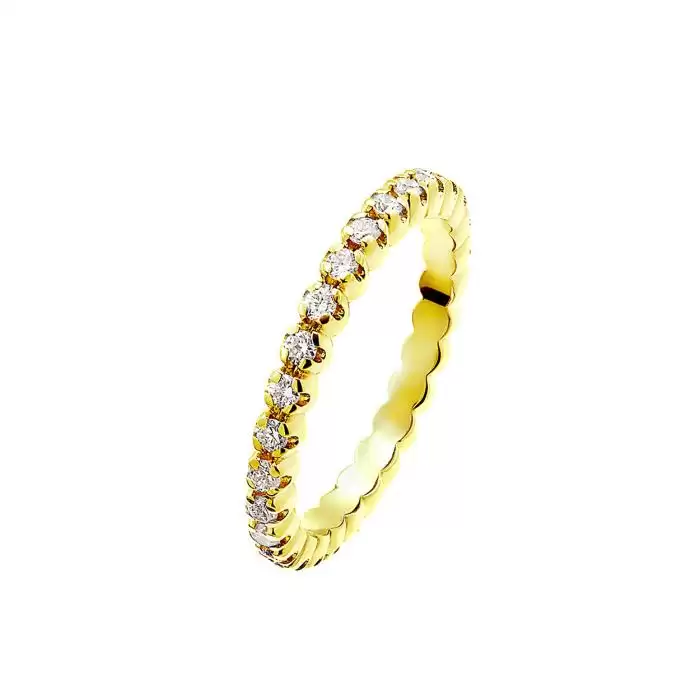 SKU-53534 / Δαχτυλίδι Σειρέ Χρυσός Κ18 με Διαμάντια 