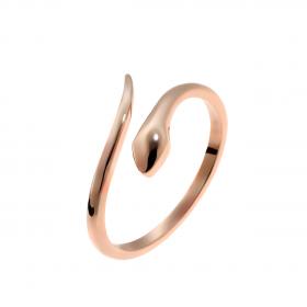 Δαχτυλίδι Φίδι Ροζ Χρυσός Κ9