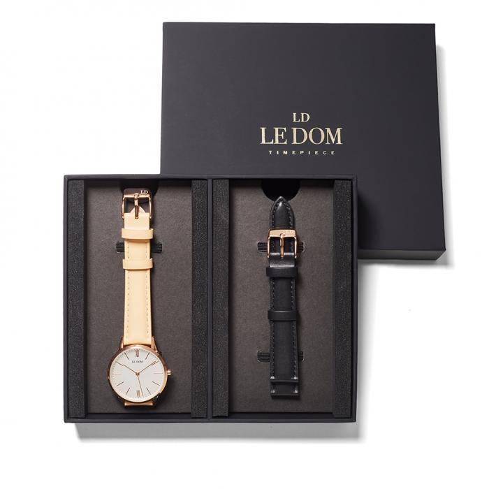 SKU-53482 / LE DOM Classic Beige Leather Strap Gift Set