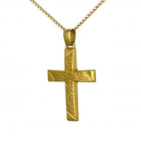 Σταυρός Ανδρικός Χρυσός Κ14 με Κλασικό & Μοντέρνο Σχεδιασμό SKU-53293