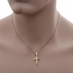 Διαχρονικός Ανδρικός και Γυναικείος Σταυρός Χρυσός Κ14 SKU-53200