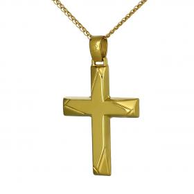 Διαχρονικός Σταυρός Χρυσός Κ14 Κλασικό & Μοντέρνο Σχεδιασμό SKU-53292