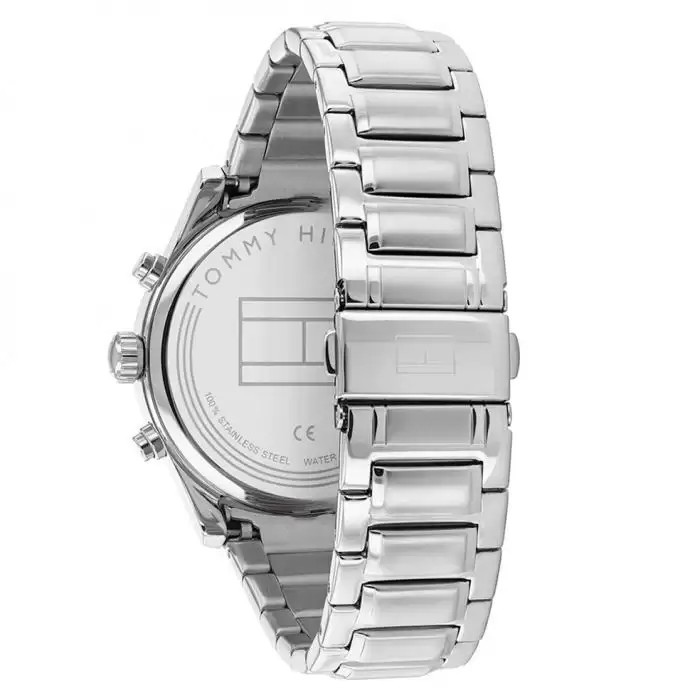 Ανδρικό Ρολόι TOMMY HILFIGER Sawyer με Ασημί Μπρασελέ SKU-53227
