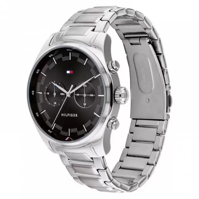 Ανδρικό Ρολόι TOMMY HILFIGER Sawyer με Ασημί Μπρασελέ SKU-53227