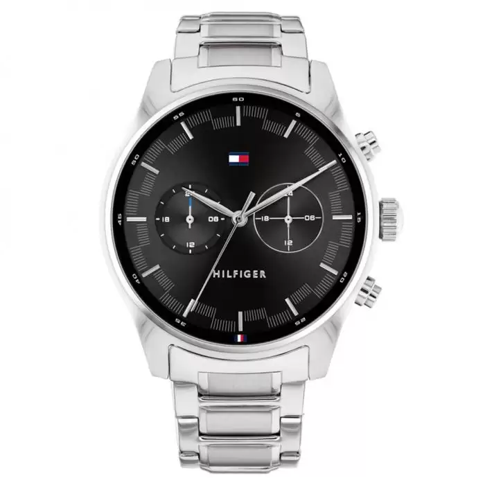 Ανδρικό Ρολόι TOMMY HILFIGER Sawyer με Ασημί Μπρασελέ SKU-53227