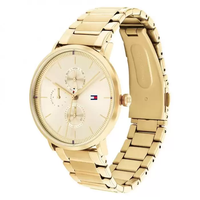 Ρολόι Γυναικείο TOMMY HILFIGER Jenna με Χρυσό Μπρασελέ από Ανοξείδωτο Ατσάλι | 1782297 SKU-53974