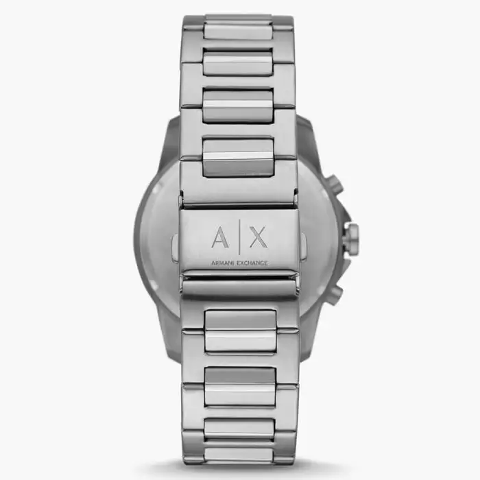 SKU-54407 / ARMANI EXCHANGE Banks Chronograph Silver Stainless Steel Bracelet