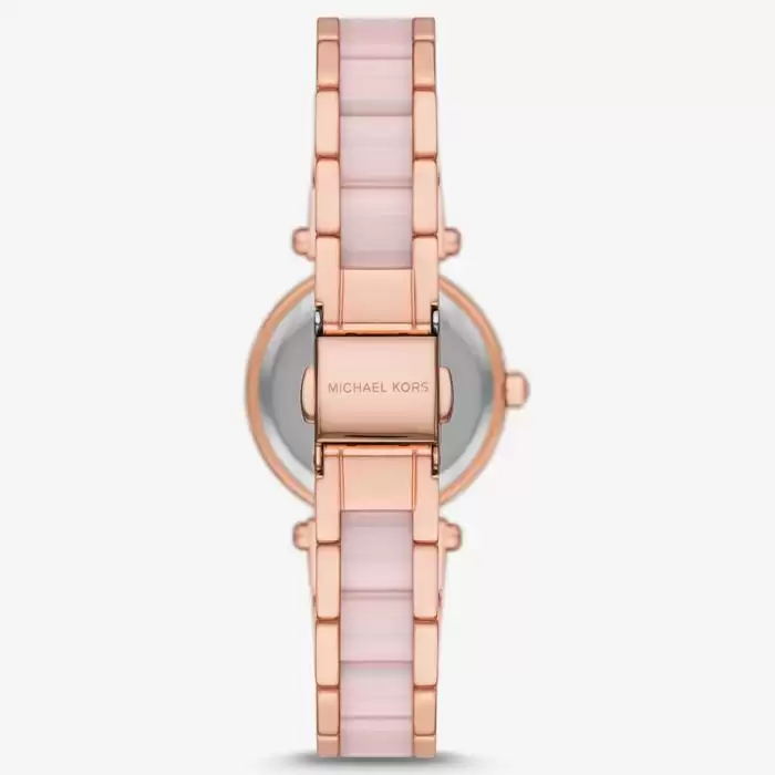 Ρολόι Γυναικείο MICHAEL KORS Parker με Κρύσταλλα & Δίχρωμο Μπρασελέ από Ανοξείδωτο Ατσάλι | MK6922 SKU-54938