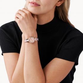 Ρολόι Γυναικείο MICHAEL KORS Parker με Κρύσταλλα & Δίχρωμο Μπρασελέ από Ανοξείδωτο Ατσάλι | MK6922 SKU-54938