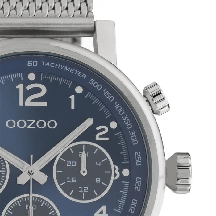 SKU-54421 / OOZOO Timepieces Chronograph Silver Metallic Bracelet