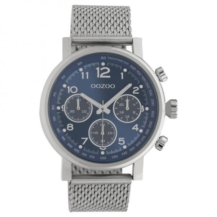 SKU-54421 / OOZOO Timepieces Chronograph Silver Metallic Bracelet
