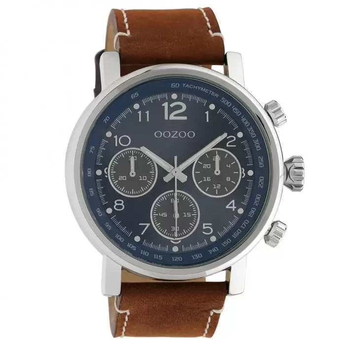 SKU-54423 / OOZOO Timepieces Brown Leather Strap