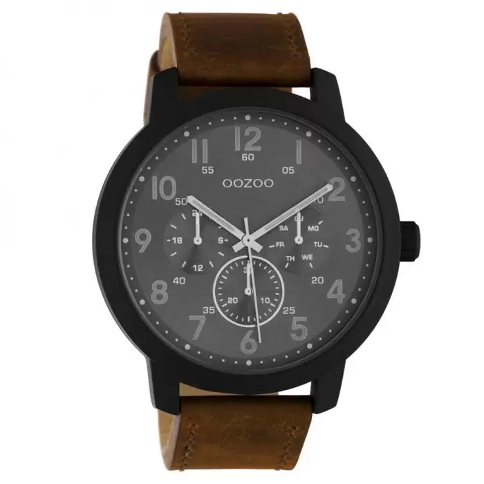 SKU-54424 / OOZOO Timepieces Brown Leather Strap