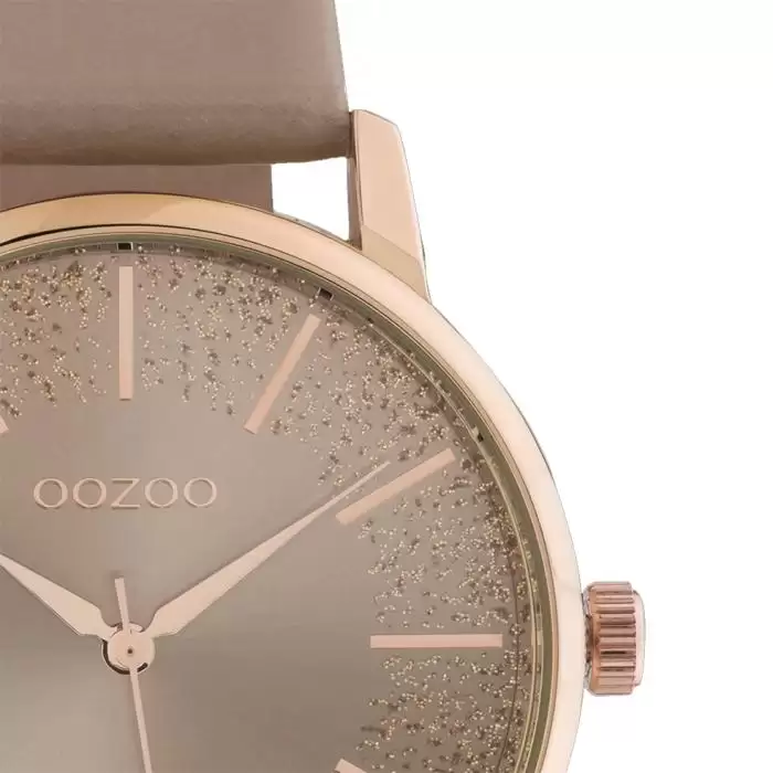 SKU-54434 / OOZOO Timepieces Brown Leather Strap