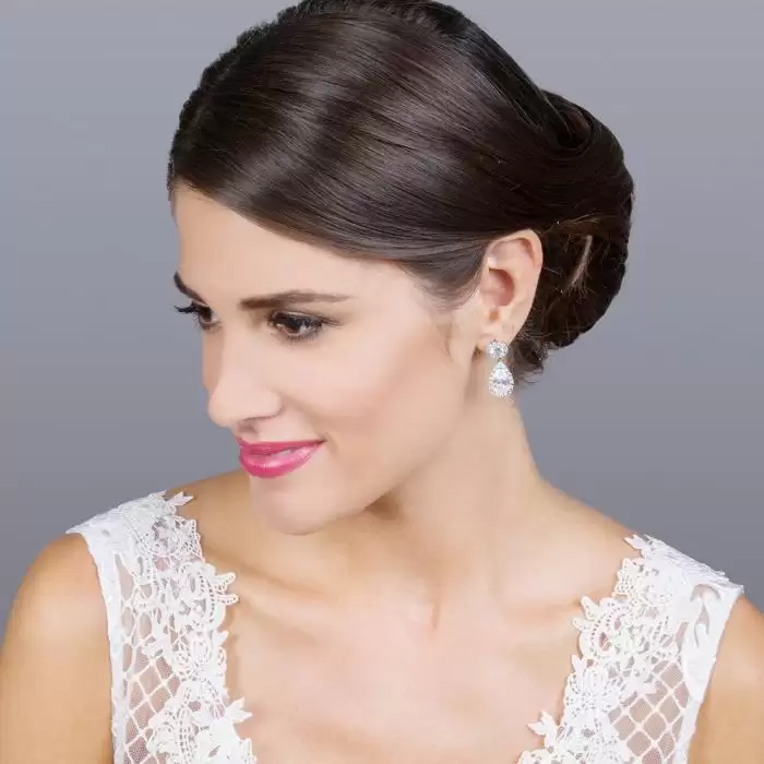 Σκουλαρίκια Δάκρυ Gloria Hope Silver με Ζιργκόν SKU-54090