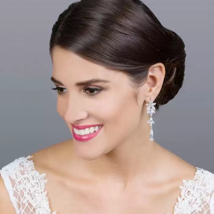 Σκουλαρίκια Gloria Hope Silver με Ζιργκόν SKU-54113