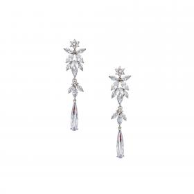 Σκουλαρίκια Gloria Hope Silver με Ζιργκόν SKU-54113