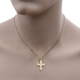 Ανδρικός Σταυρός Χρυσός Κ18 με Λιτό και Κλασικό Σχεδιασμό SKU-54320