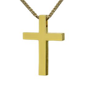 Ανδρικός Σταυρός Χρυσός Κ18 με Κλασικό Σχεδιασμό SKU-54324