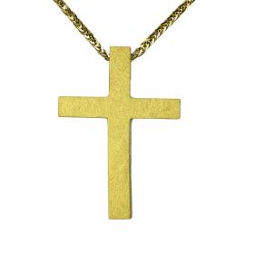 Ανδρικός Σταυρός Χρυσός Κ18 με Κλασικό Σχεδιασμό SKU-54324