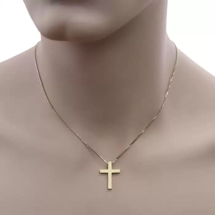 Ανδρικός Σταυρός Χρυσός Κ18 με Κλασικό Σχεδιασμό SKU-54324