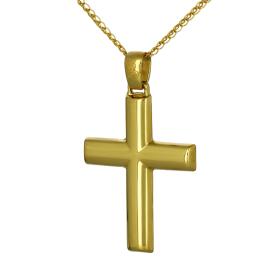 Ανδρικός Σταυρός Χρυσός Κ14 Διπλής Όψεως SKU-54328