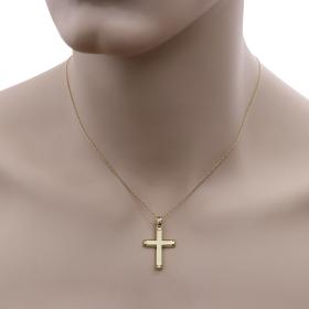 Σταυρός Ανδρικός Χρυσός Κ14 Διπλής Όψεως SKU-54329