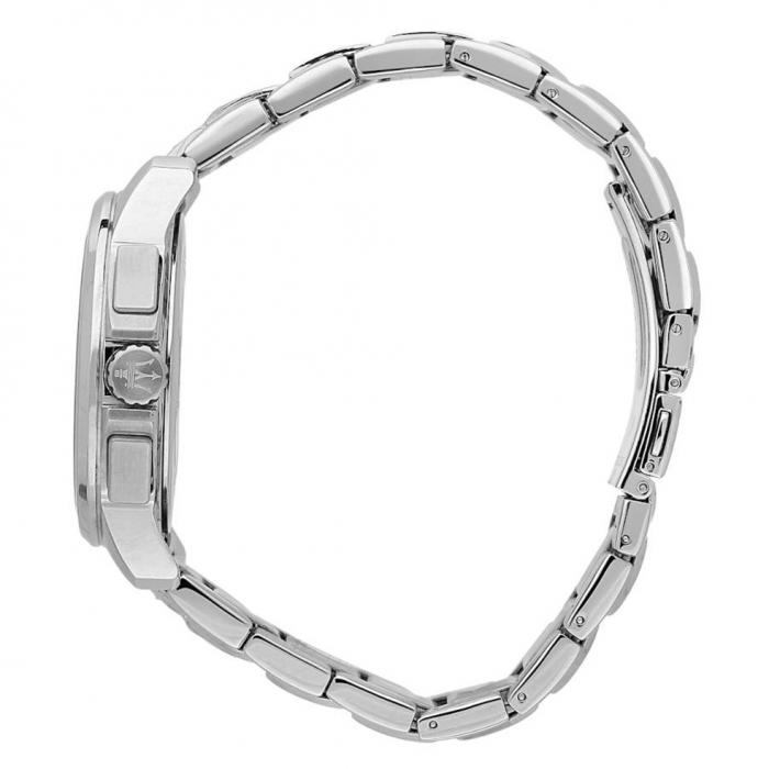 SKU-54516 / MASERATI Successo Solar Silver Stainless Steel Bracelet