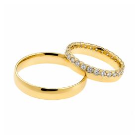 Βέρες Γάμου Jeweler Χρυσός Κ9-Κ14-Κ18 με Διαμάντια SKU-55534